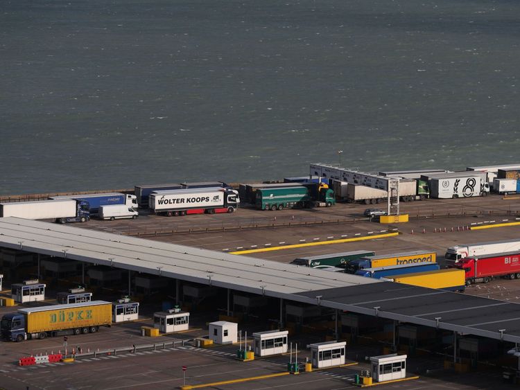 The lorries would go to one port for a check and then be moved over to prevent queues